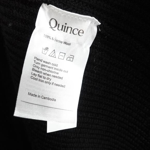 VGUC Quince Quince Australian Merino Wool Duster Cardigan Fisherman Women Medium - Picture 10 of 10